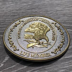 North American Hunting Club life member belt buckle